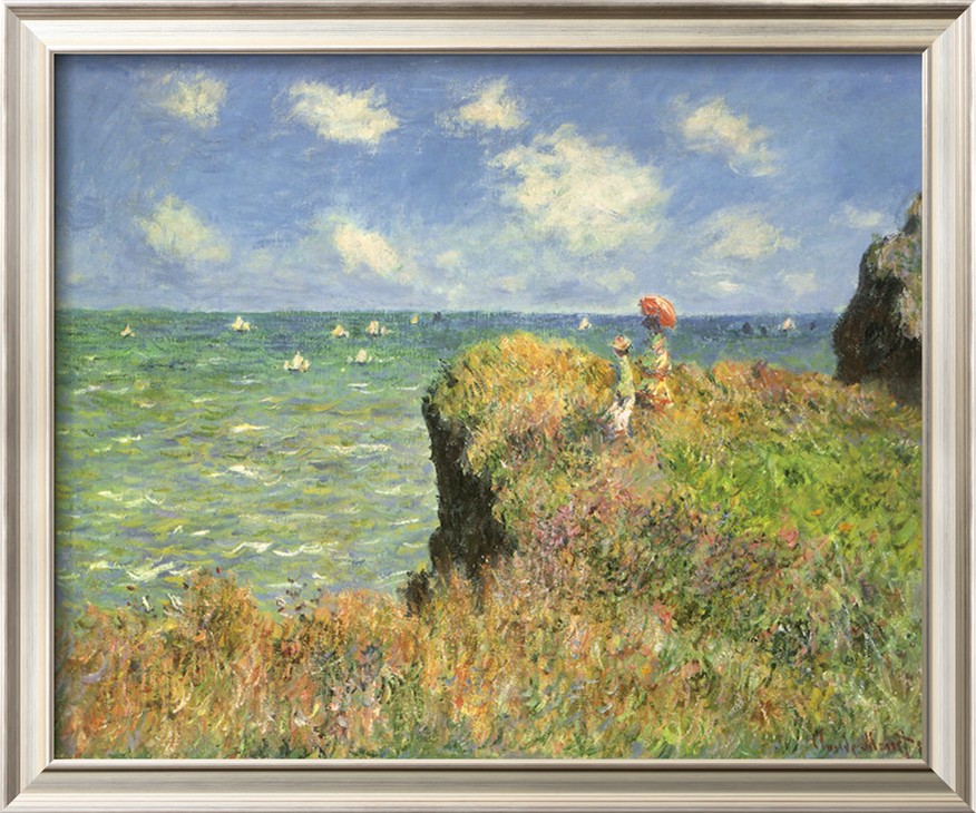 Cliff Walk At Pourville, 1882-Claude Monet Painting